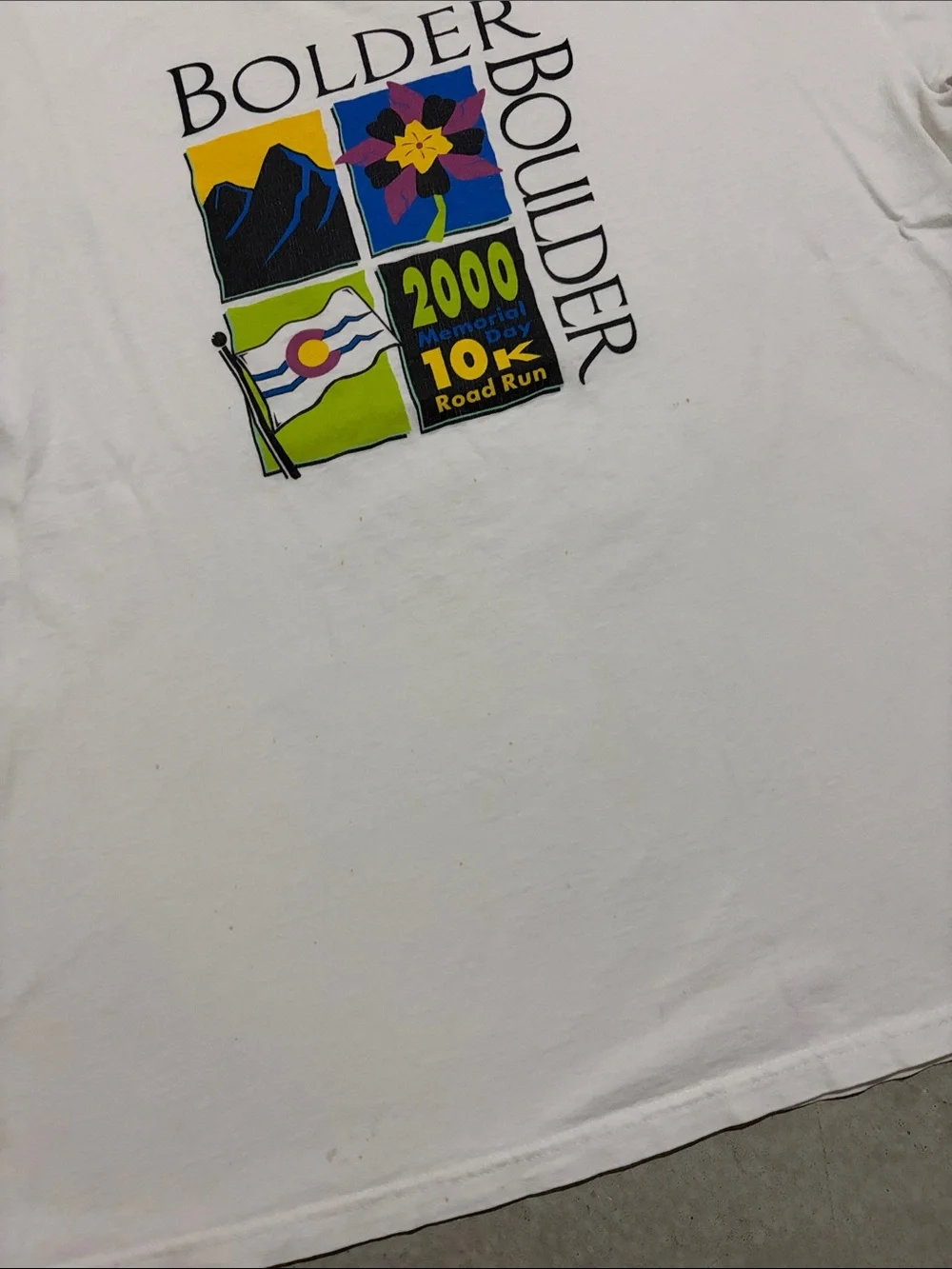 Vintage Adidas Boulder Colorado Marathon Short Sleeve Shirt